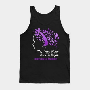 Her Fight Is My Fight Crohn's Disease Awareness, Purple Ribbon Tank Top